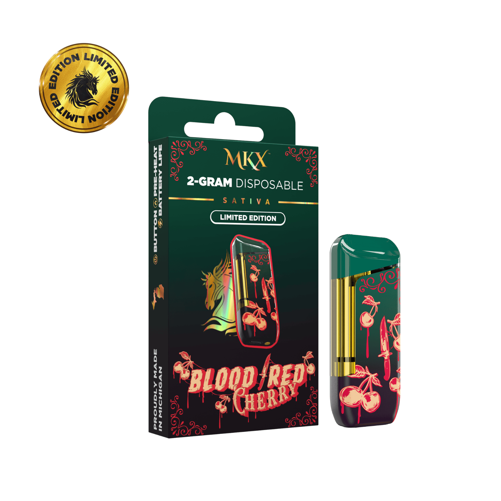 Limited Edition After Dark | Blood Red Cherry | Disposable | 2g