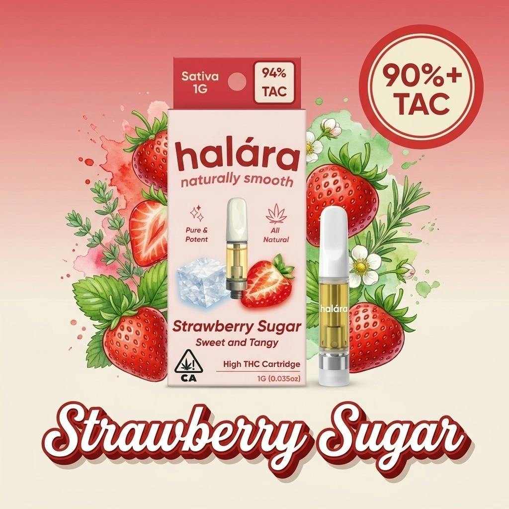 Halara | Strawberry Sugar | High THC Cartridge | 1g