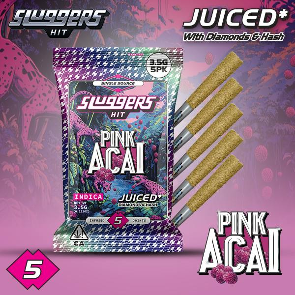 Sluggers - Infused Preroll - 3.5g 5pk - Pink Acai - Diamond Edition