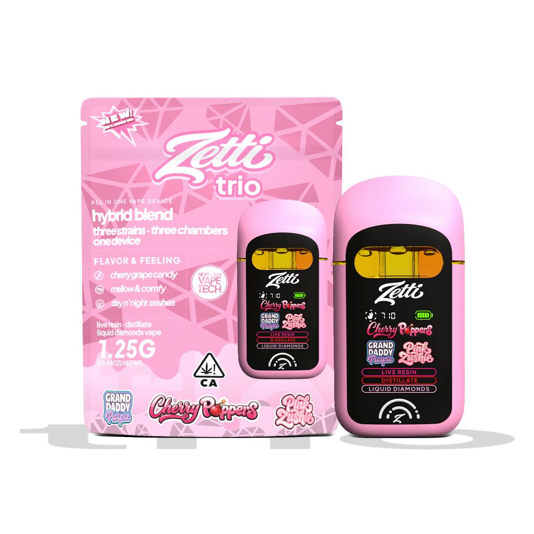 ZETTI TRIO | CHERRY POPPERS x GRAND DADDY PURPLE x PINK ZUSHIE | 1.25G