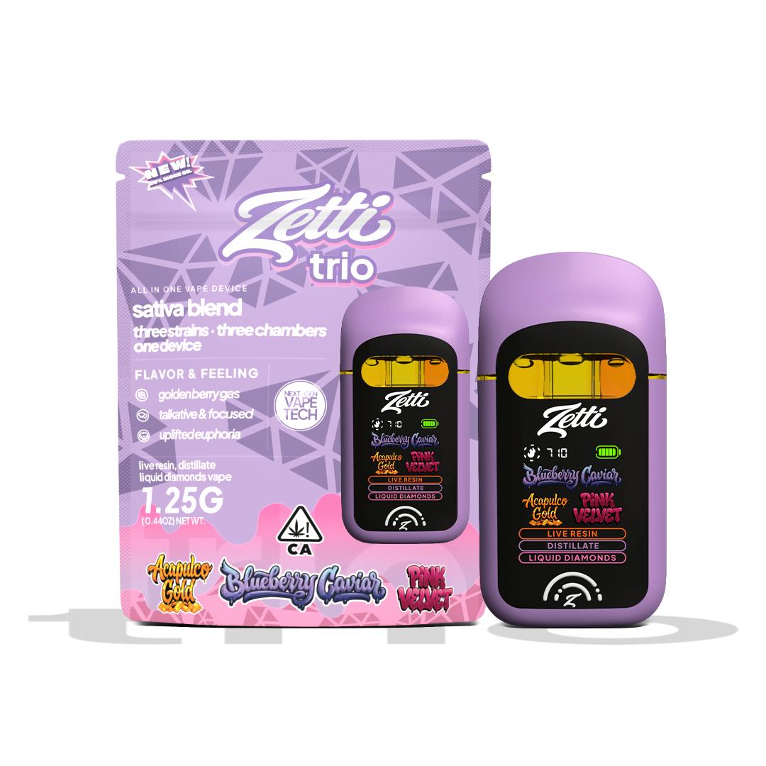 ZETTI TRIO | BLUEBERRY CAVIAR x ACAPULCO GOLD x PINK VELVET | 1.25G
