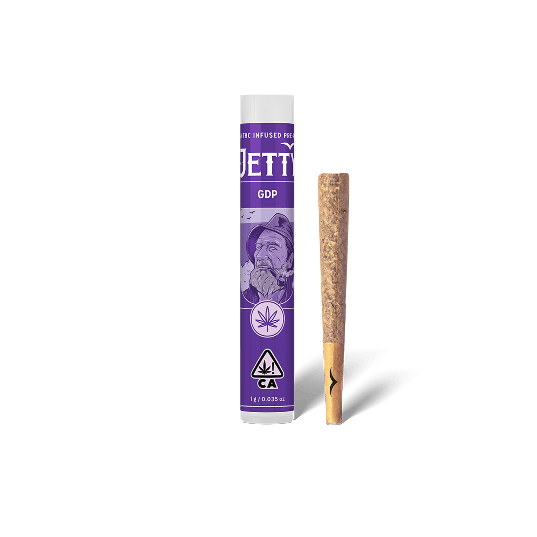 GDP x Banana Punch High THC Infused Pre-Roll 1g - Jetty Extracts