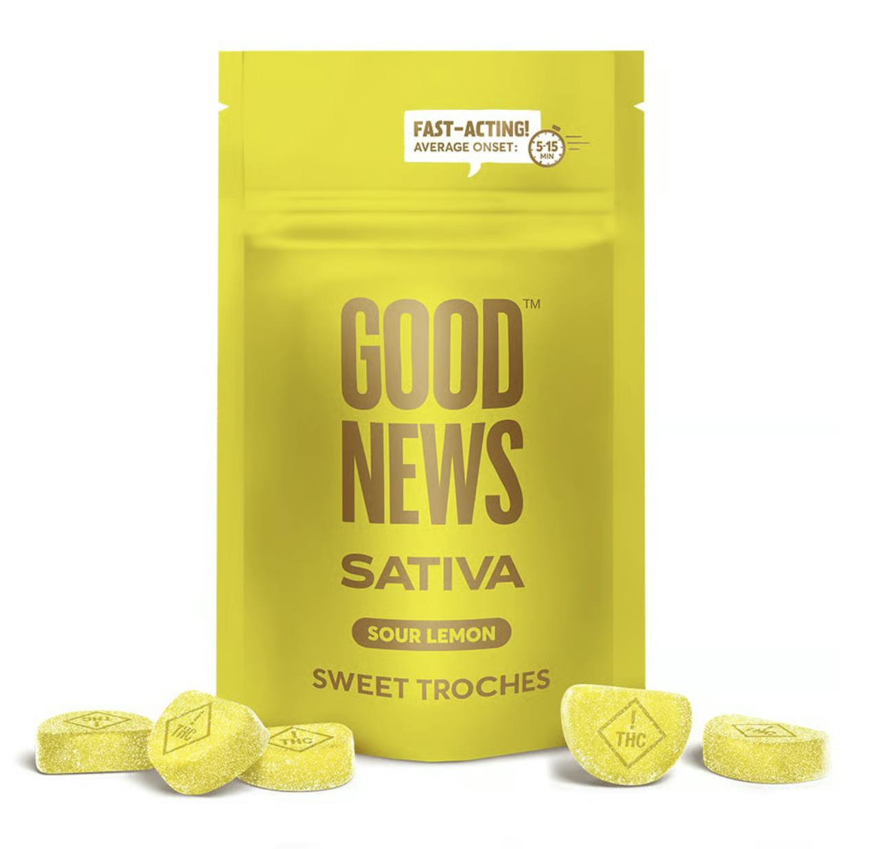 Sour Lemon Troches | 100mg | 20ct | 5mg/ea
