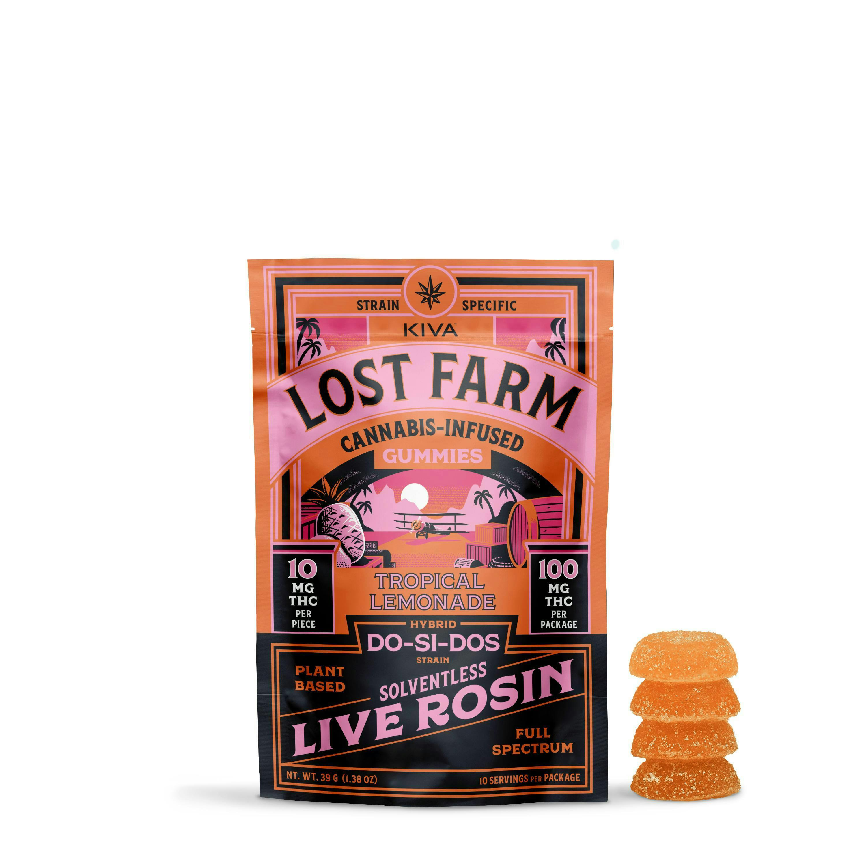 Tropical Lemonade 'Do-Si-Dos' Live Rosin Gummies | 100mg | 10ct