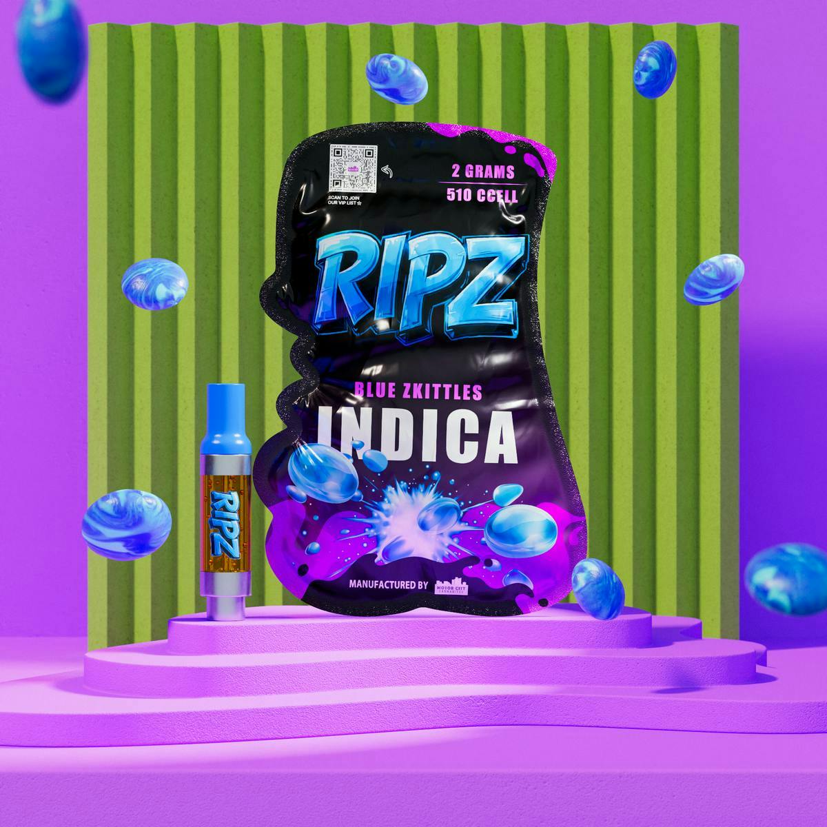 Blue Zkittles | 510 Cartridge | 2g - Ripz