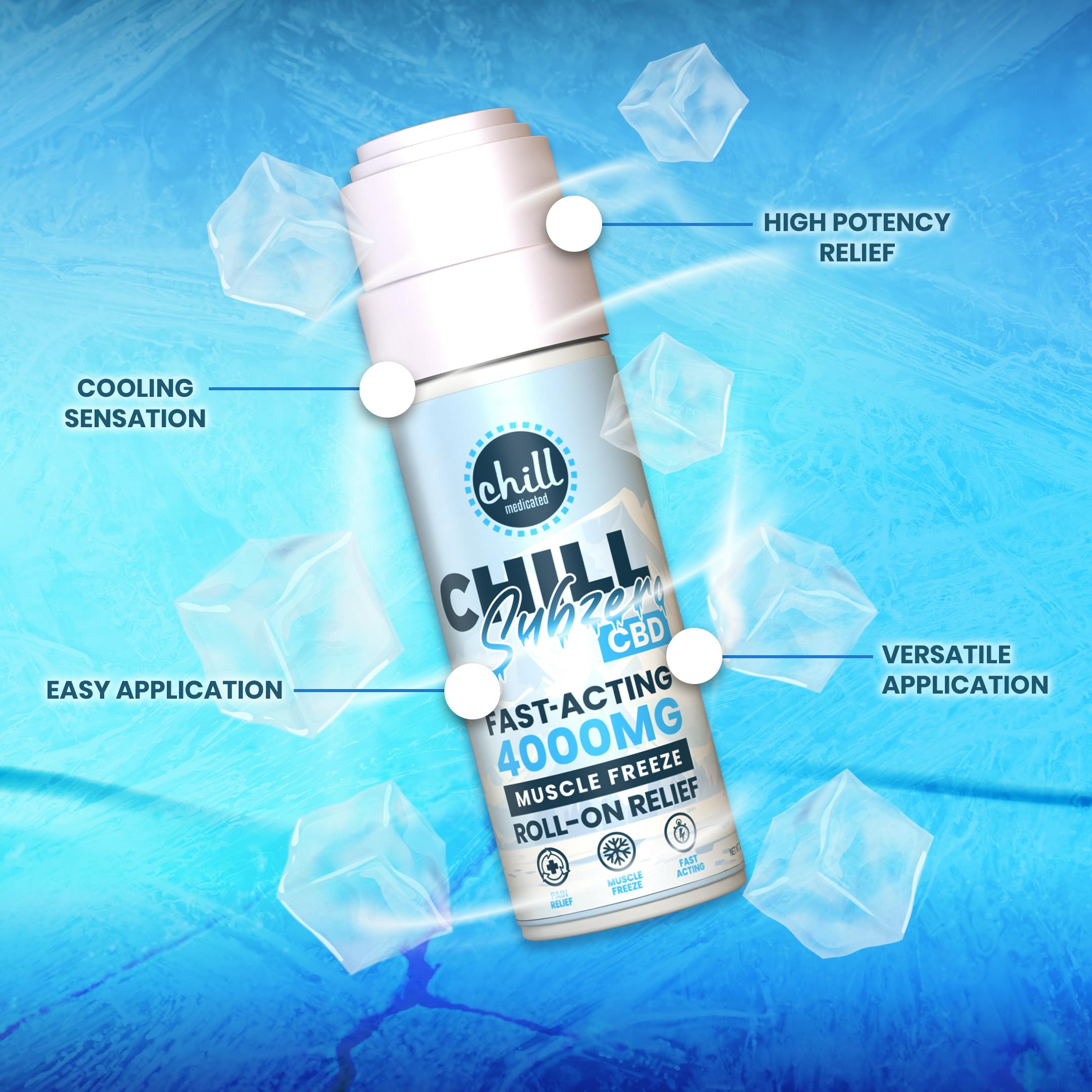 SubZero Muscle Freeze CBD Roll-On | 4000mg I Chill Medicated