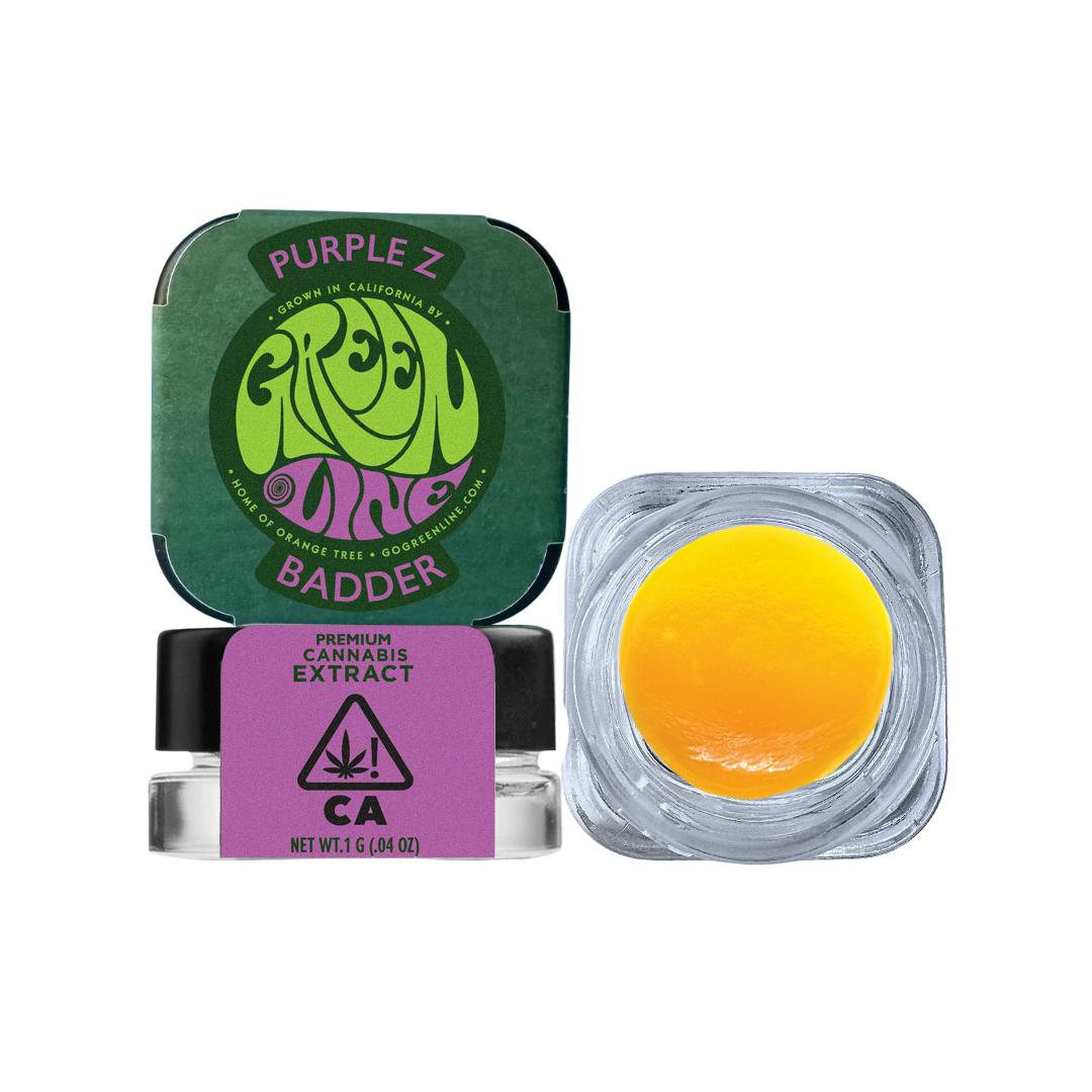 紫色のバダデコーラ Purple Z - Badder - Extract - Indica - 1g - Greenline