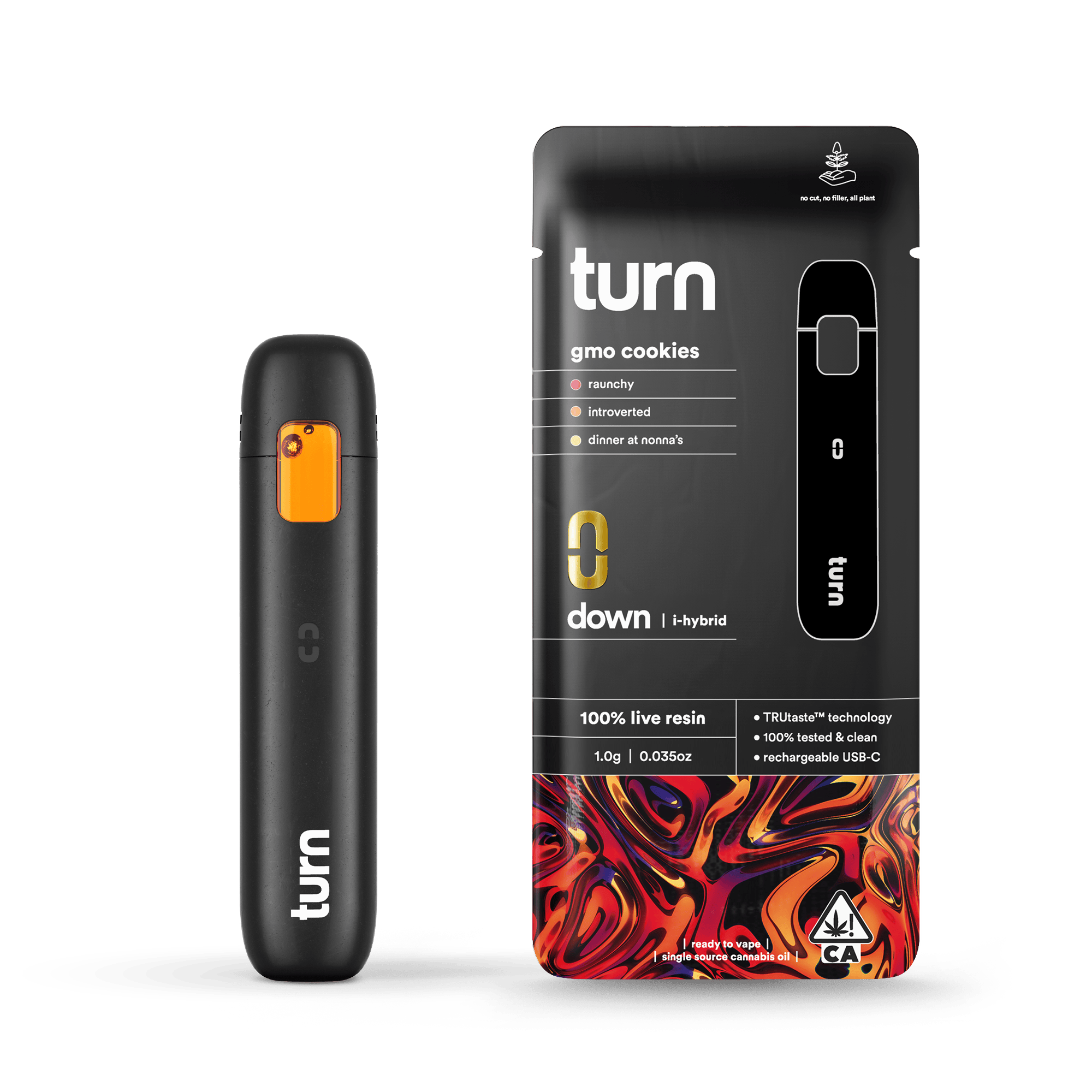 cookies disposable vape pen 2g 100 pack GMO | 100% Live Resin | AIO | Indica-Hybrid (1) Strain:Variety: 1 of Each Strain Ergonomic Design