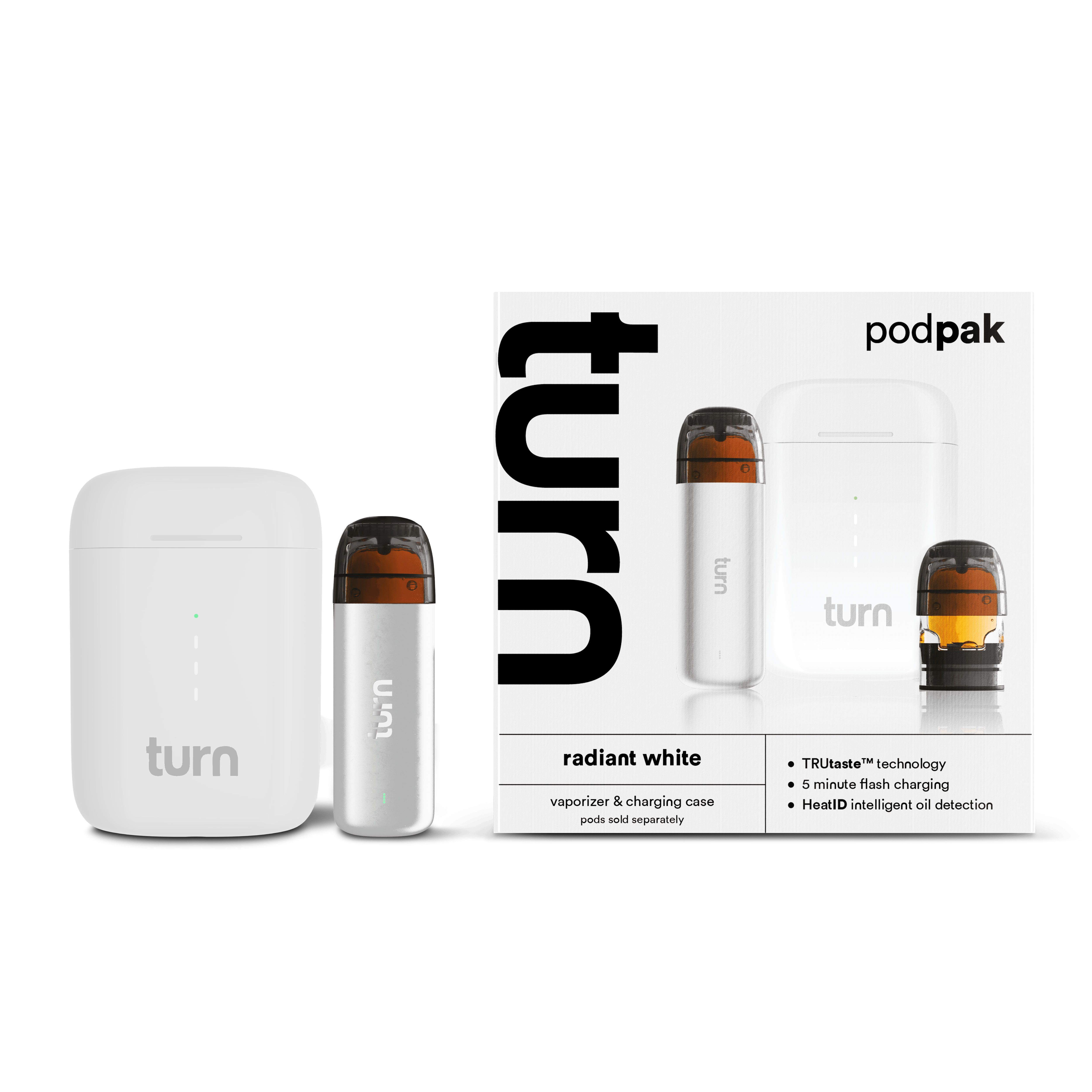 turn vape battery White Podpak | 