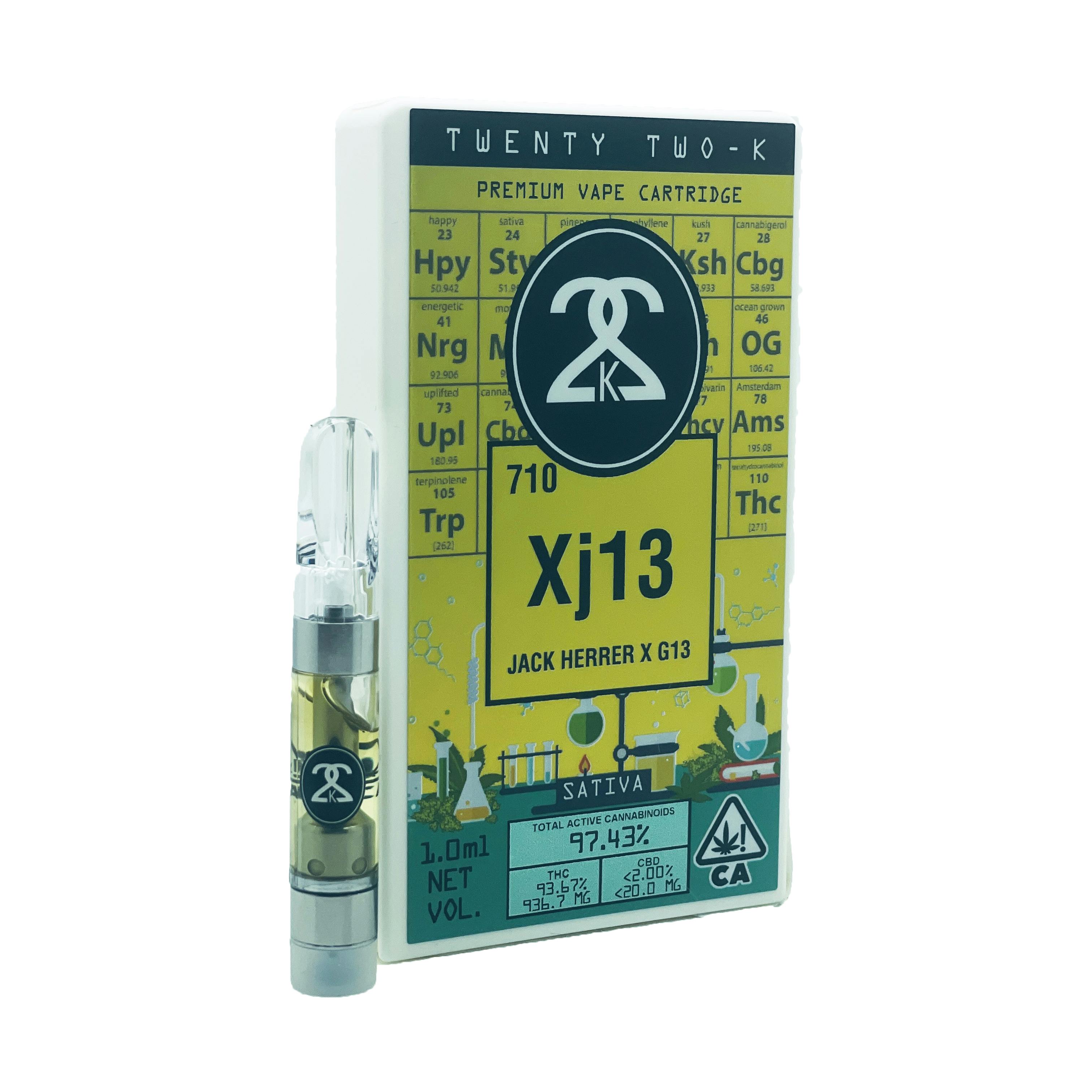 22K - XJ-13 (Jack Herer x G13 Haze) - Cartridge - 1.0ml - Twenty
